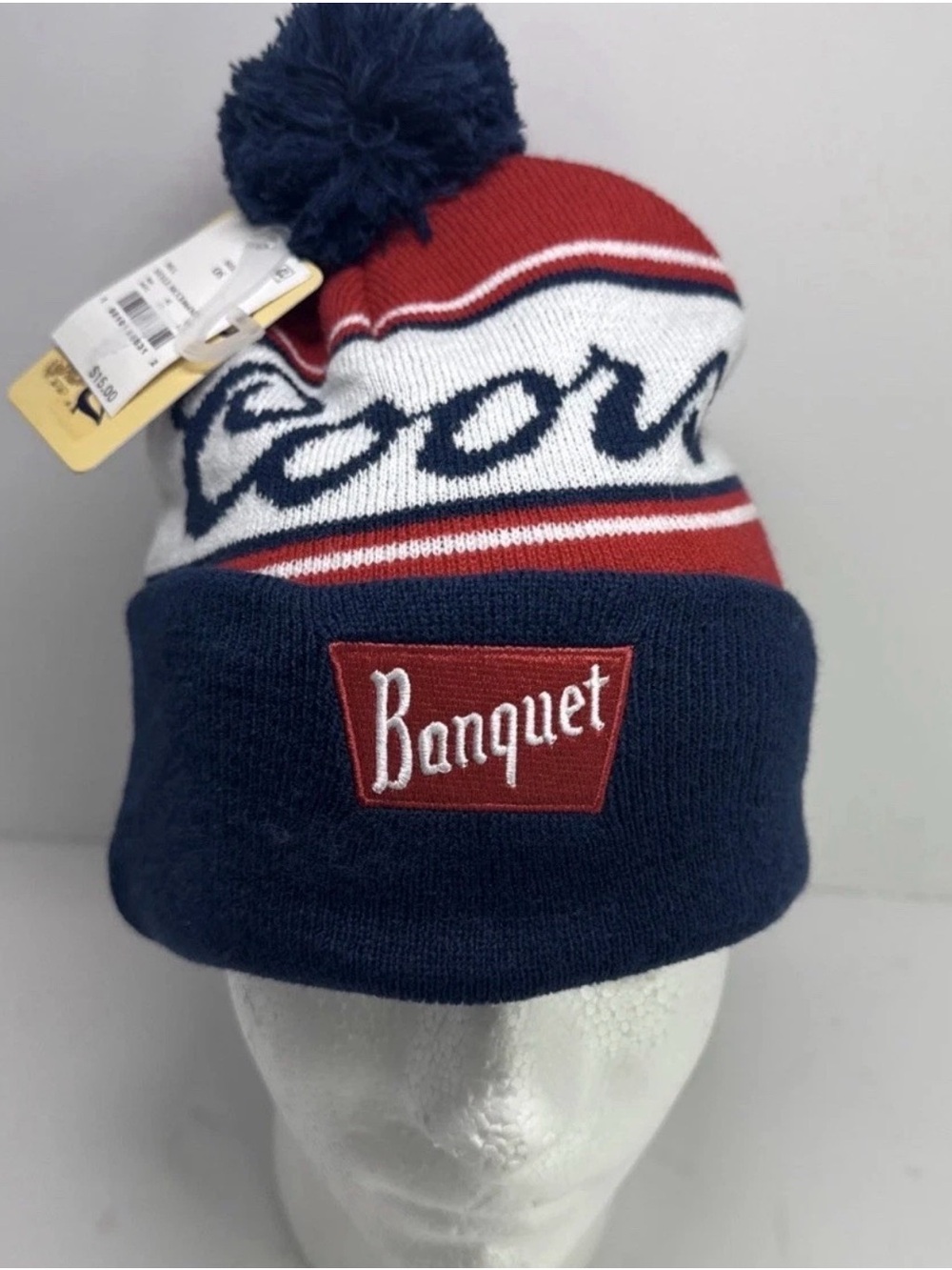 Coors Banquet Beanie - Navy, Red & White